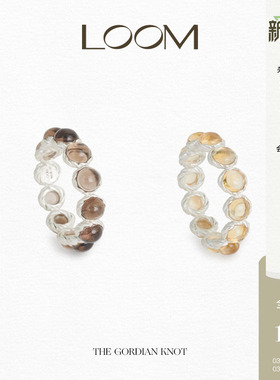 LOOM纯银镶嵌黄水晶茶水晶戒指