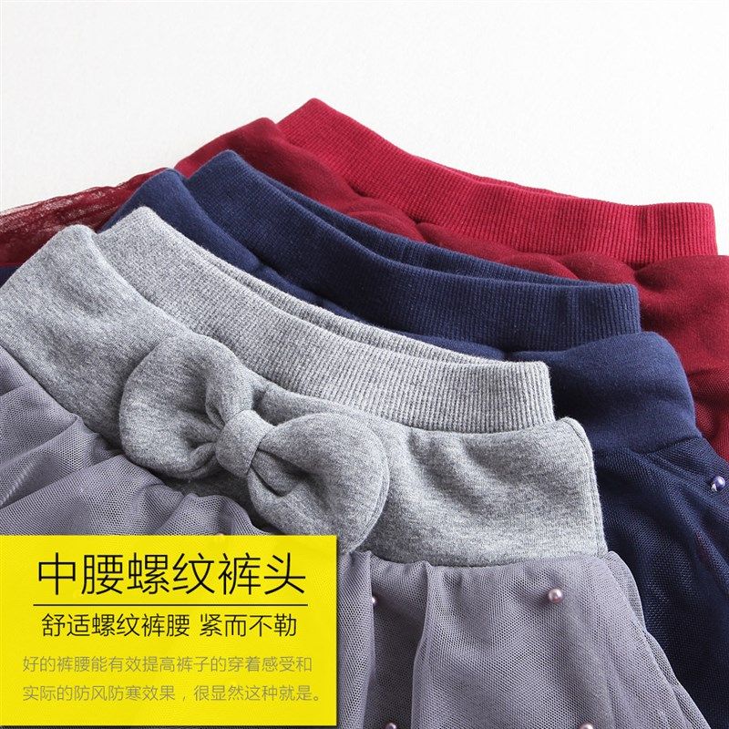 女宝宝加绒裙裤秋冬婴儿假两件裤子一两3三岁4女童加厚打底裤秋装