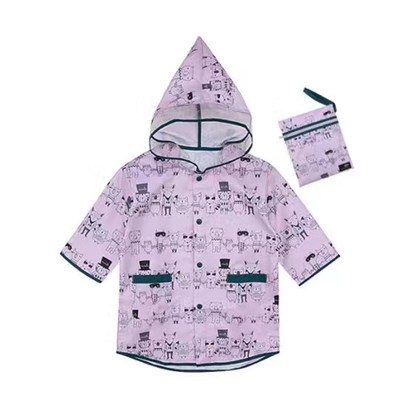 儿童雨衣幼儿园宝宝男童女孩小童小孩宝宝上学防水透明雨披上衣