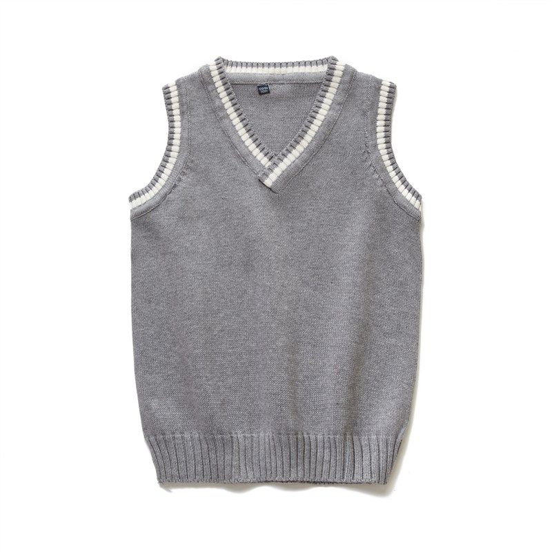 儿童毛衣马甲男童背心针织衫女童毛线毛衣春秋冬纯棉新款学生校服