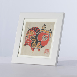 剪纸生肖框画丨蜀江锦院中国风蜀锦手工艺品出国送老外礼品国画