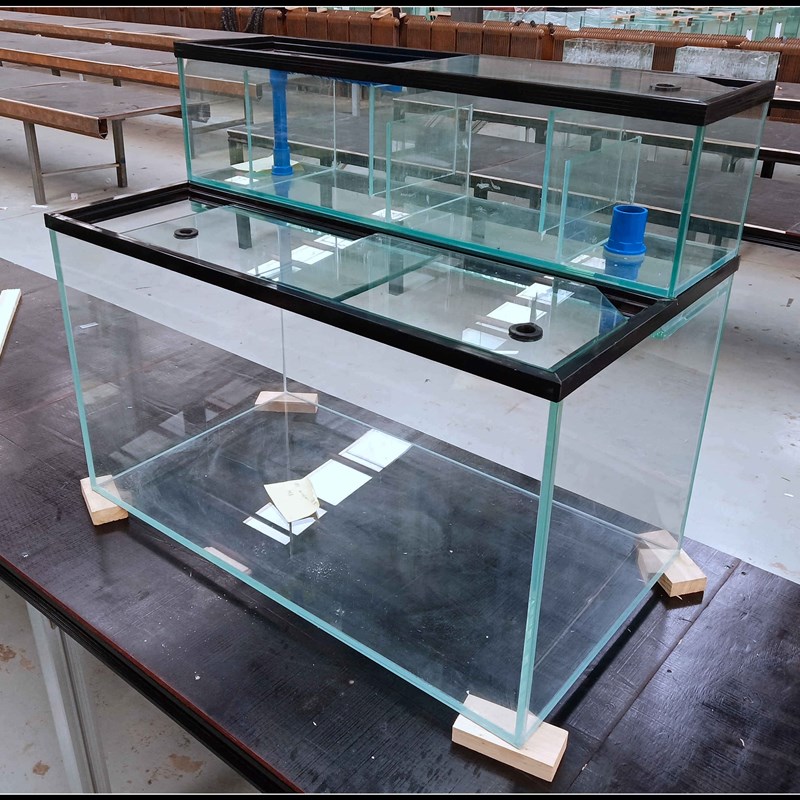 超白鱼缸外置上滤缸 顶滤缸金晶玻璃中型水草缸超白龟 海水套缸