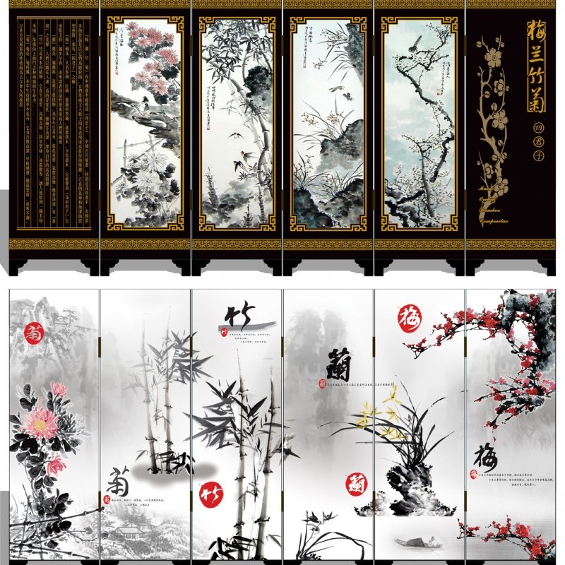 中国特色礼品漆器小屏风摆件 圣诞节新年送老外礼物外事纪念