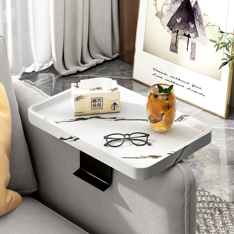 沙发扶手托盘边几移动创意置物架侧边柜咖啡迷你桌凭几卡几小茶几