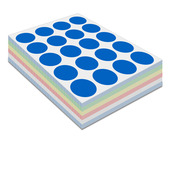 50mm彩色防水圆点圆形贴空白可打印定制logo贴不干胶标签背胶贴纸