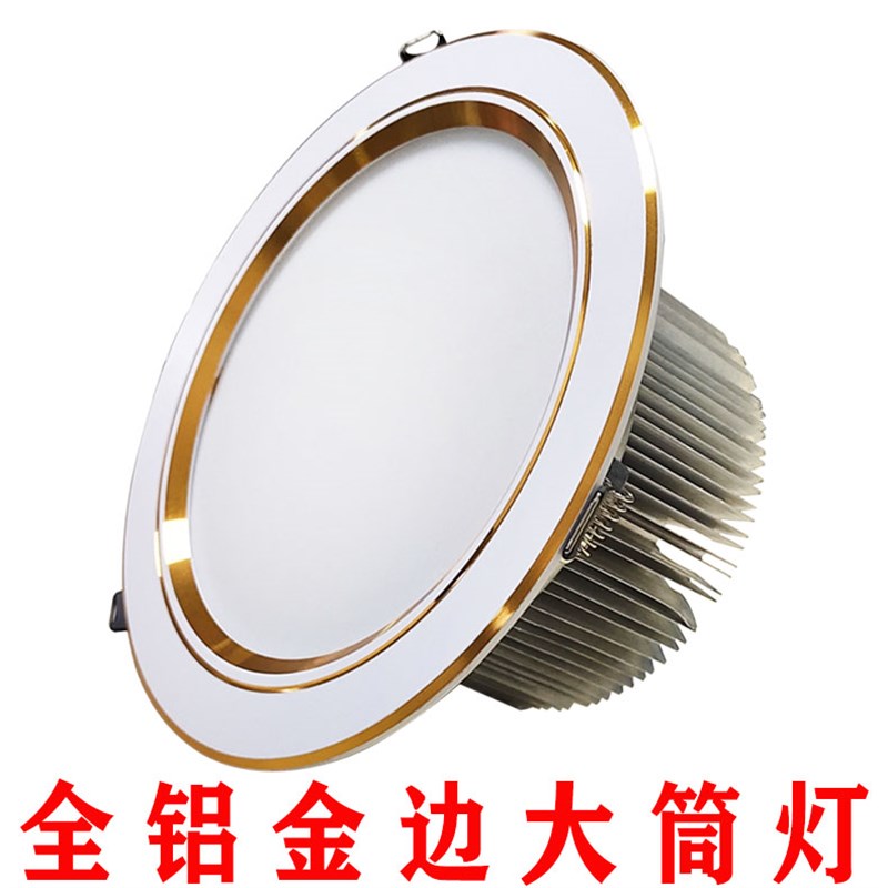 筒灯led 嵌入式12W9W开孔10 12 14 15 16 18 20 23cm大尺寸天花灯