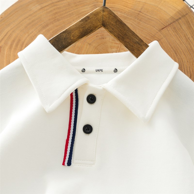 男童翻领POLO衫春秋新款2024童装儿童半开领打底衫童装长袖T恤