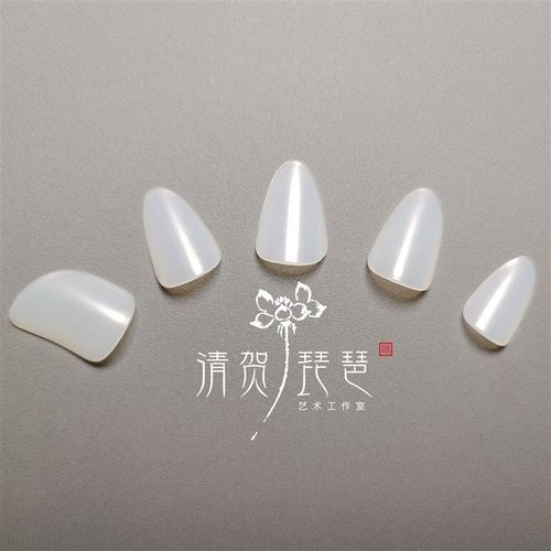 [清贺老师]专业白尼龙琵琶指甲音色润透干净耐磨贴合手指演出比赛