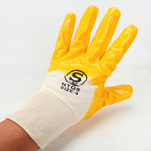 紧口罗口半挂浸胶防耐油加油站机械修理电焊耐磨劳保工业防护手套