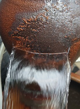 古法鱼缸庭院生态缸瀑布流水陶罐循环流水造景冲氧过滤摆件包邮