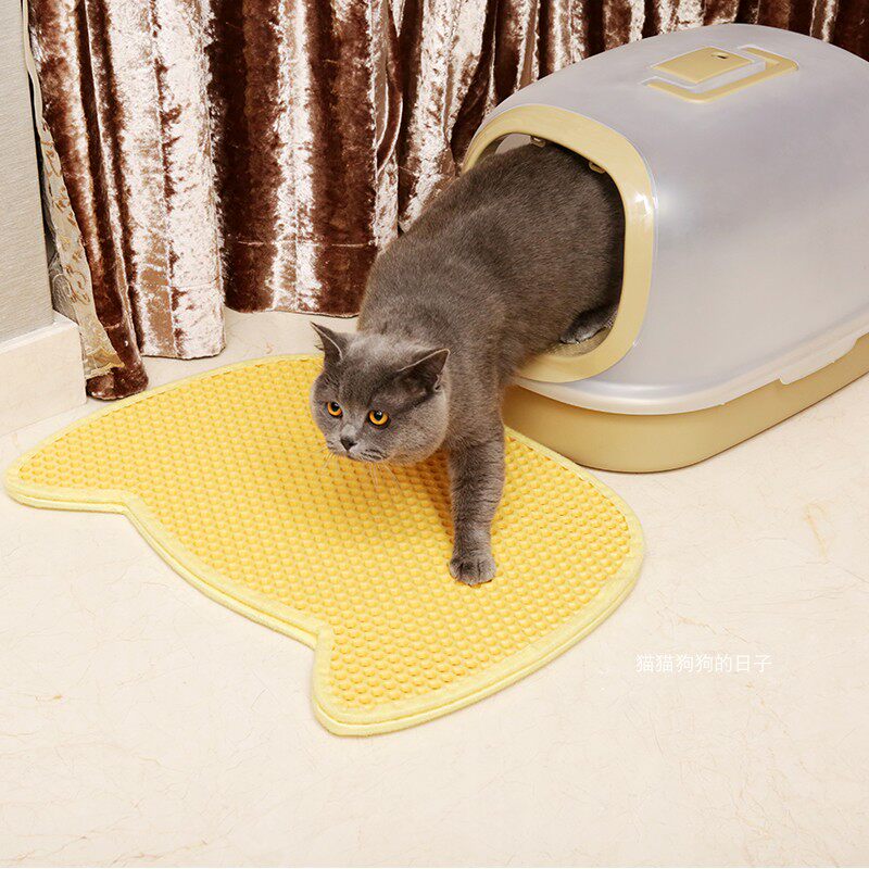 可定制猫砂垫子防带出双层控砂板防溅特大猫砂盆大号网格清洁耐磨