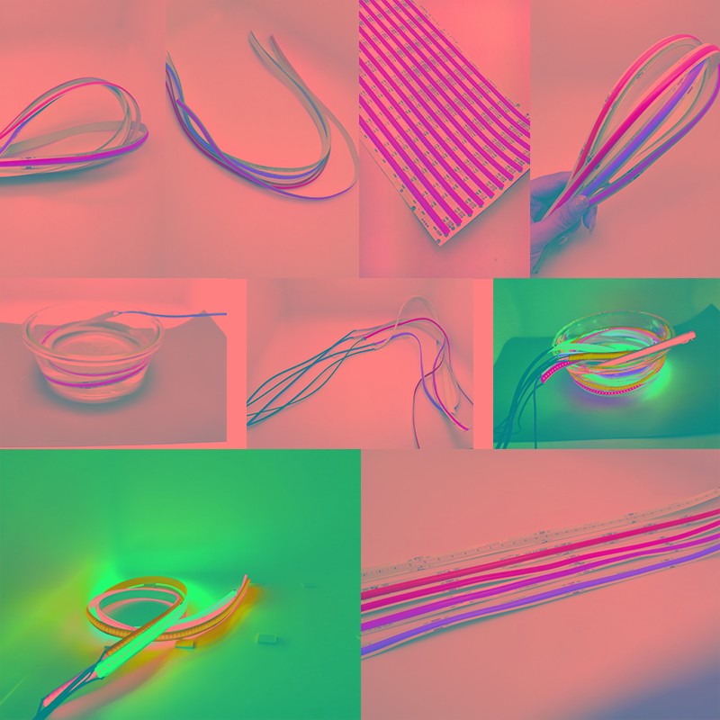 LED灯12v24v长条形COB软灯带50厘米可弯曲COB防水灯条行车刹车灯