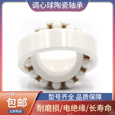 氧化锆调心球陶瓷轴承 1207 1208 1209 1210 CE 高精度无油自润滑