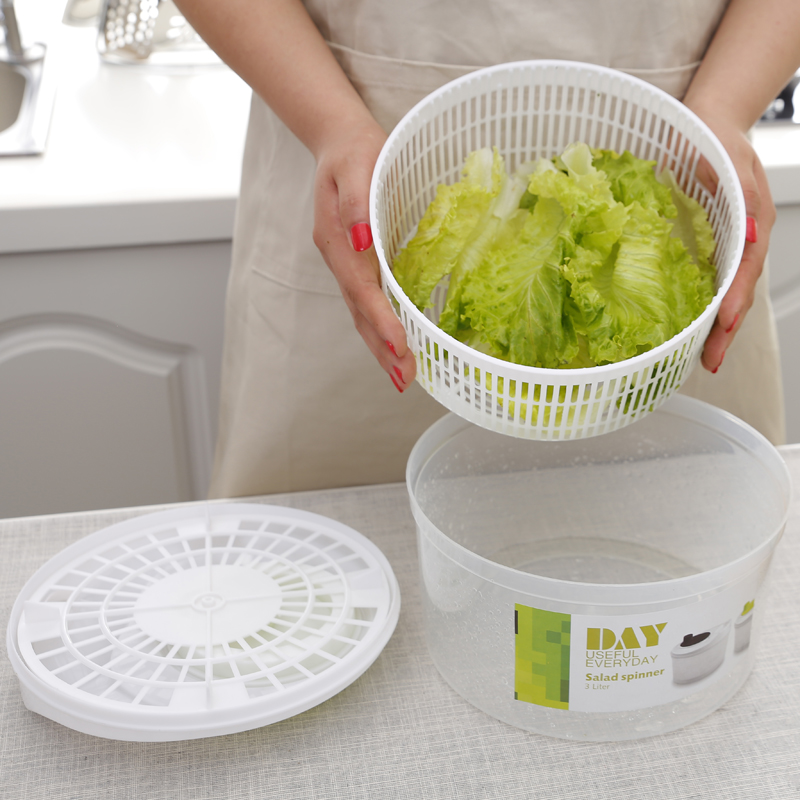 家用沙拉甩干机蔬菜水果手摇脱水器厨房神器滤水器洗菜沥水甩水篮