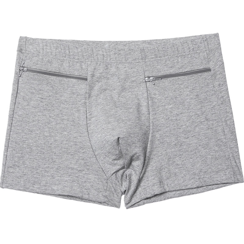 双侧带兜拉链有口袋防盗内裤男士纯棉平角高腰旅行短裤头四角裤衩,女士内衣/男士内衣/家居服,平角裤,淘宝优惠券,粉丝福利购,淘宝优惠卷