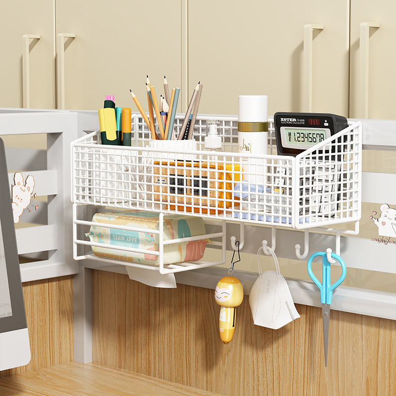 办公桌挂篮多层收纳置物架