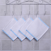 幼儿园宝宝小号擦嘴小方巾手帕纯棉白色擦手儿童四方形毛巾15厘米