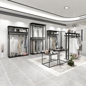 店货架陈列架衣服架子双层挂衣架 男女装 服装 店展示架落地式