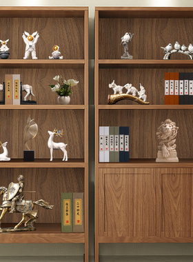 新中式博古架展示柜摆件轻奢客厅玄关办公室书柜酒柜电视柜装饰品