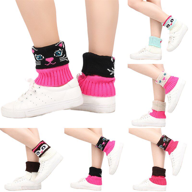 儿童脚脖套袜套靴套护脚踝套宝宝护脚脖保暖套鞋套针织毛线加厚冬