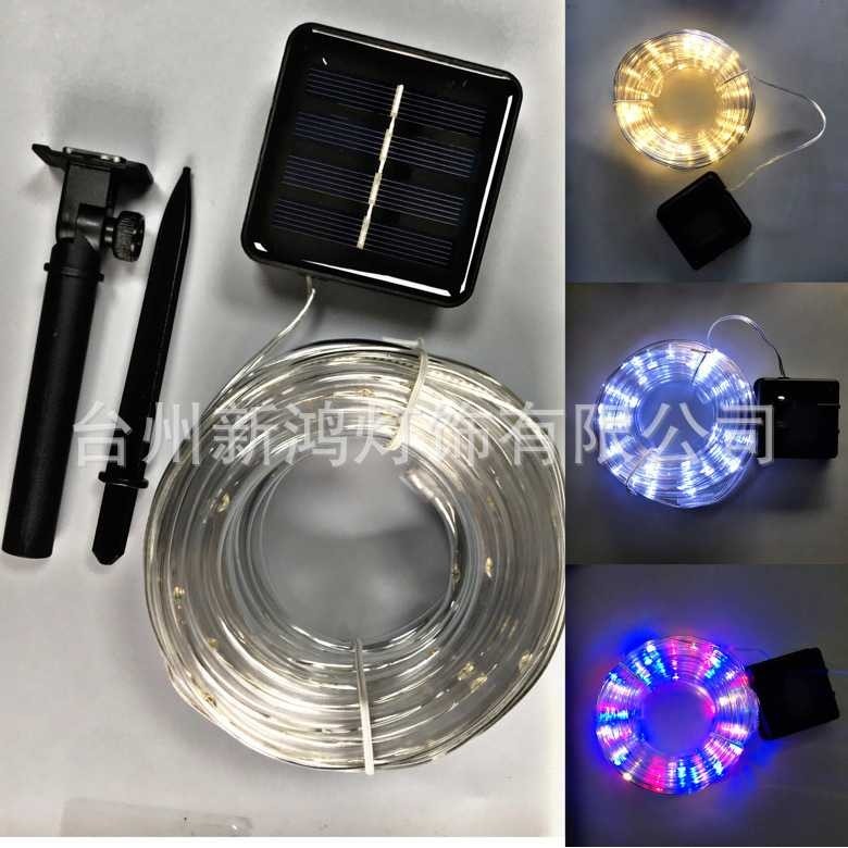 太阳能灯串LED串灯PVC管子灯铜线灯彩虹管灯串圣诞节装饰彩灯,节庆用品/礼品,装饰灯,淘宝优惠券,粉丝福利购,淘宝优惠卷