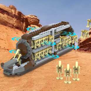 MOC创意星球排攻击机毁灭者鸭兵运输车模型男生益智积木