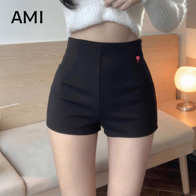 AMI官方 2026美式辣妹黑色短裤女春季新款潮牌正品修身高腰超短热