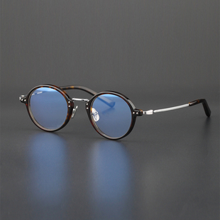 配眼镜男超轻圆形眼镜框纯钛近视眼睛架透明圆框眼睛框镜架女1083