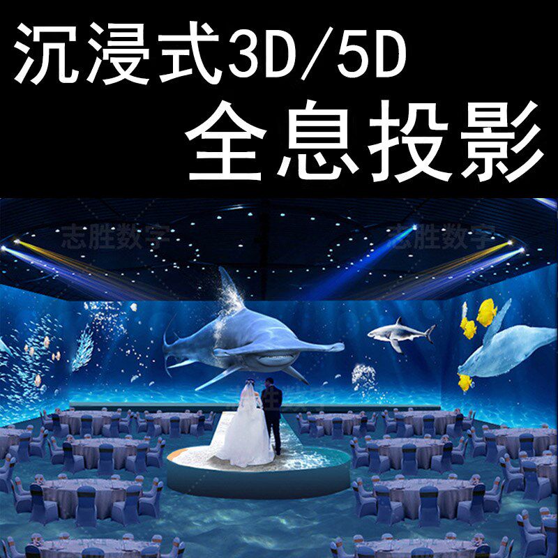 全息投影裸眼成像5Dq立体婚礼沉浸式互动投影婚礼全息纱幕婚纱