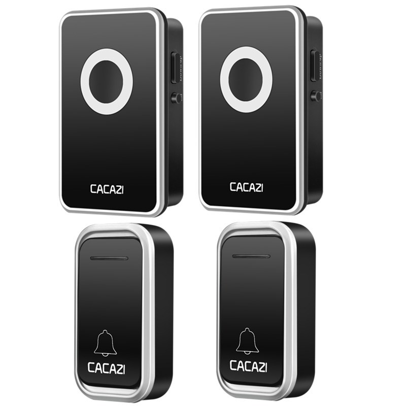 无线家用门铃 遥控远距离电铃二拖二交流防水防串响老人呼叫器