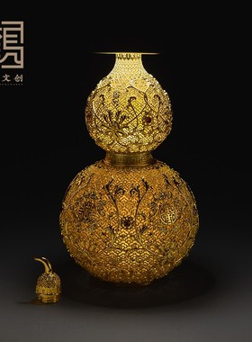 黄铜花丝葫c芦摆件福禄家居装饰艺术品客厅办公室桌面摆设高档礼