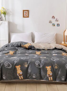 全棉被套卡通学生被罩152x218cm/1.52x2.18米M单人被单单件纯棉布