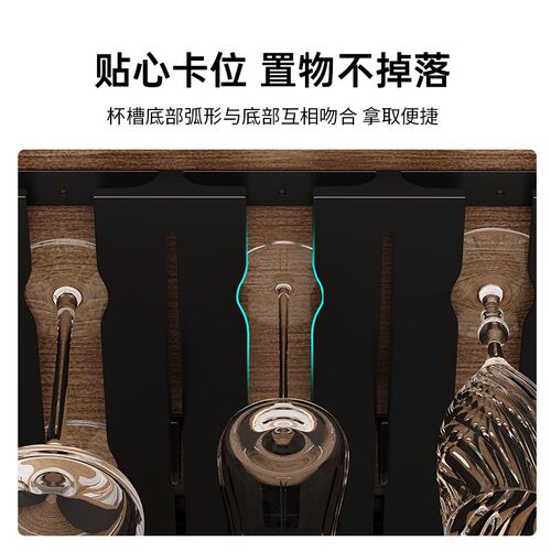 不锈钢红酒杯架倒挂高脚杯收x纳沥水架子家用轻奢摆件厨房悬挂枪
