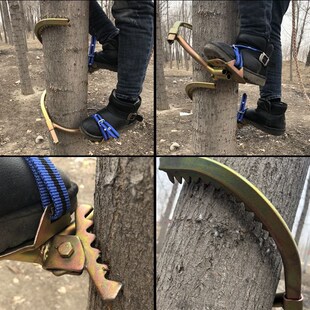 电工脚扣爬树神器电缆电信电线电线杆登杆脚扣铁鞋V上树工具抓马