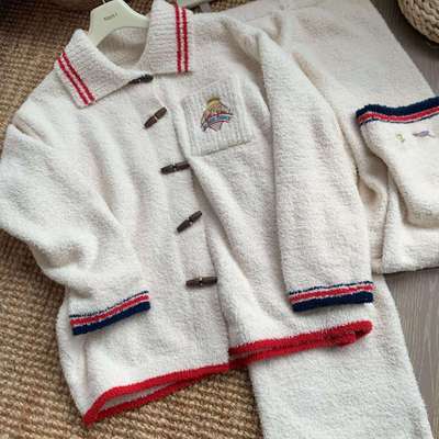 半边绒睡衣女秋冬季2025新款