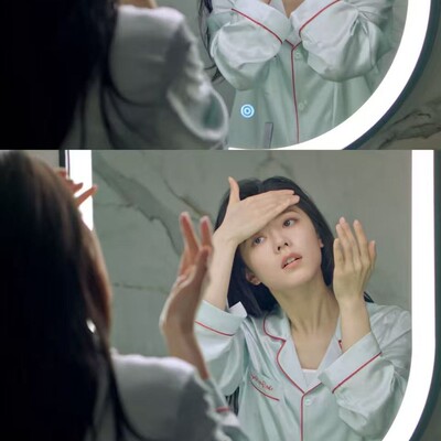 聂曦光同款冰丝缎面春秋睡衣女