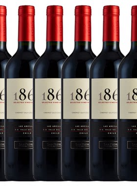 智利原瓶进口红酒圣佩特罗1865赤霞珠干红葡萄酒750ml*6整箱正品