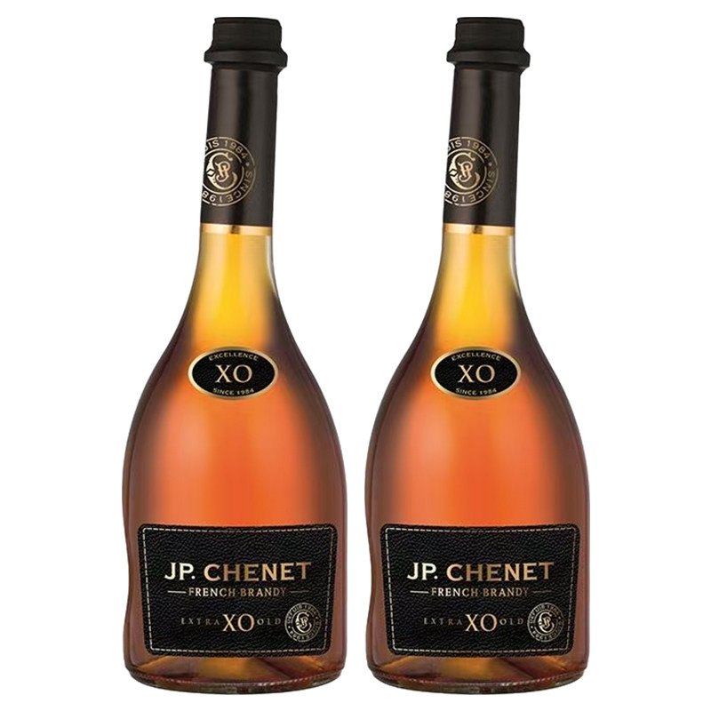 JP.CHENET香奈白兰地XO法国原瓶进口洋酒烈酒歪脖子700ml*2瓶正品