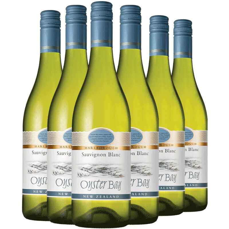 蚝湾OysterBay新西兰原瓶进口长相思干白葡萄酒果香750ml*6瓶正品
