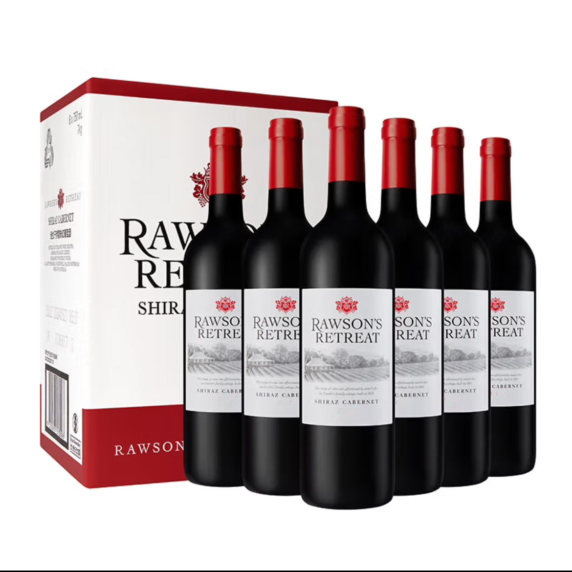 洛神山庄澳洲原瓶进口干红葡萄酒赤霞珠红酒750ml*6整箱正品