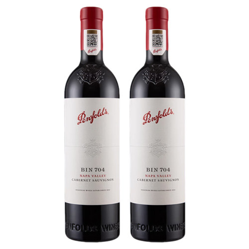 奔富BIN704美国原瓶进口红酒赤霞珠干红葡萄酒750ml*2瓶正品行货
