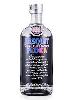 绝对（Absolut）伏特加瑞典原瓶进口洋酒安迪沃霍尔限量版700ml