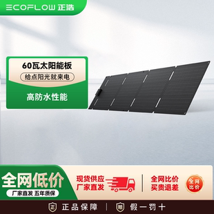 EcoFlow电池光伏发电板家用户外露营防水折叠便携充电 正浩太阳能板