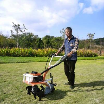 农用新款小型多功能山地汽油家用微耕机耕地除草开沟开荒打田松土