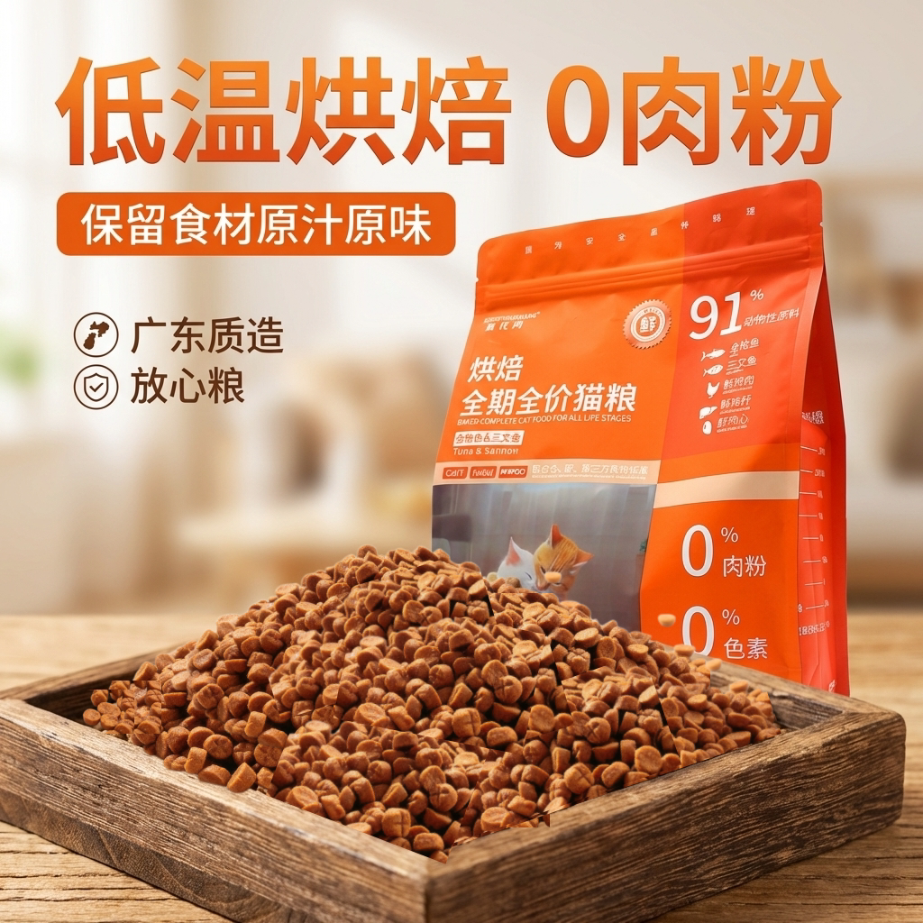 臻优尚低温烘焙猫粮鲜肉无谷幼猫成猫蓝猫金枪鱼三文鱼试吃装正品