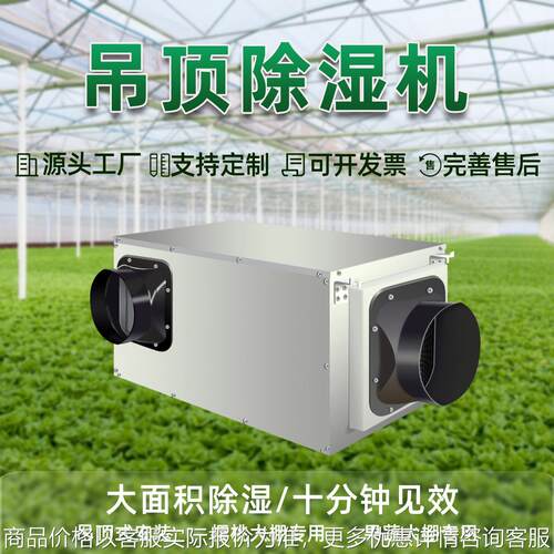 定制耐腐蚀吊顶除湿机大功率车库大棚隐藏安装管道抽湿工业除湿机