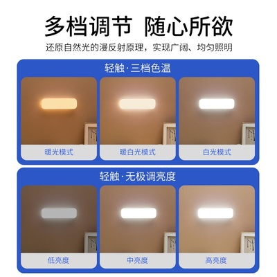 红雨点点D6宿舍起夜灯酷毙学生led护眼学习台灯床头衣柜USB充插电