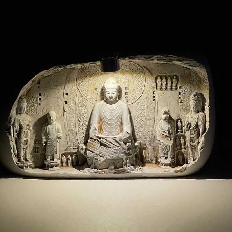 洛阳龙门石窟发光佛像冰箱贴旅游