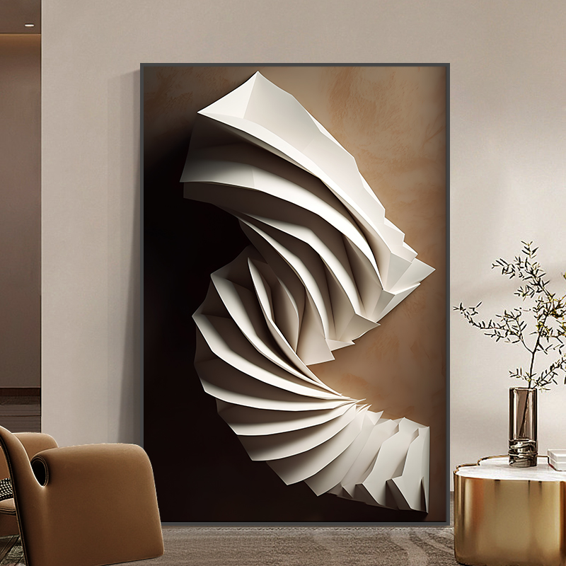 意式极简大幅客厅落地画简约沙发背景墙装饰画高级感抽象玄关挂画