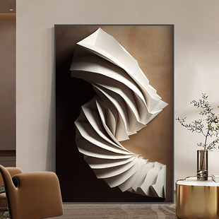 意式极简大幅客厅落地画简约沙发背景墙装饰画高级感抽象玄关挂画
